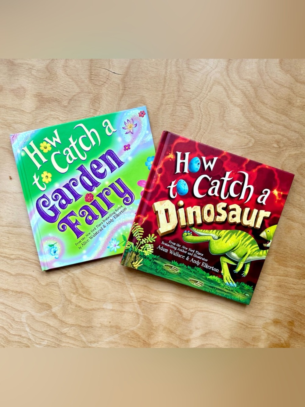 How to Catch a Dinosaur & Garden Fairy Book Bundle Kids Hardcover Picture Books